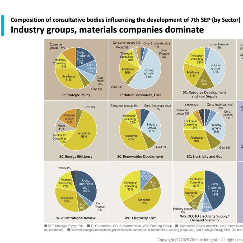 Composition of consultative bodies influencing the development of 7th SEP (by Sector)